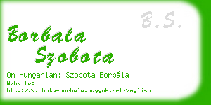 borbala szobota business card